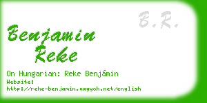 benjamin reke business card